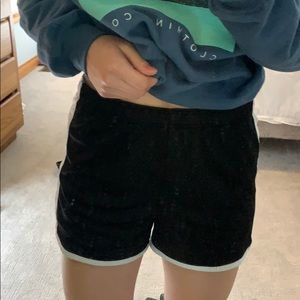 Black athletic shorts